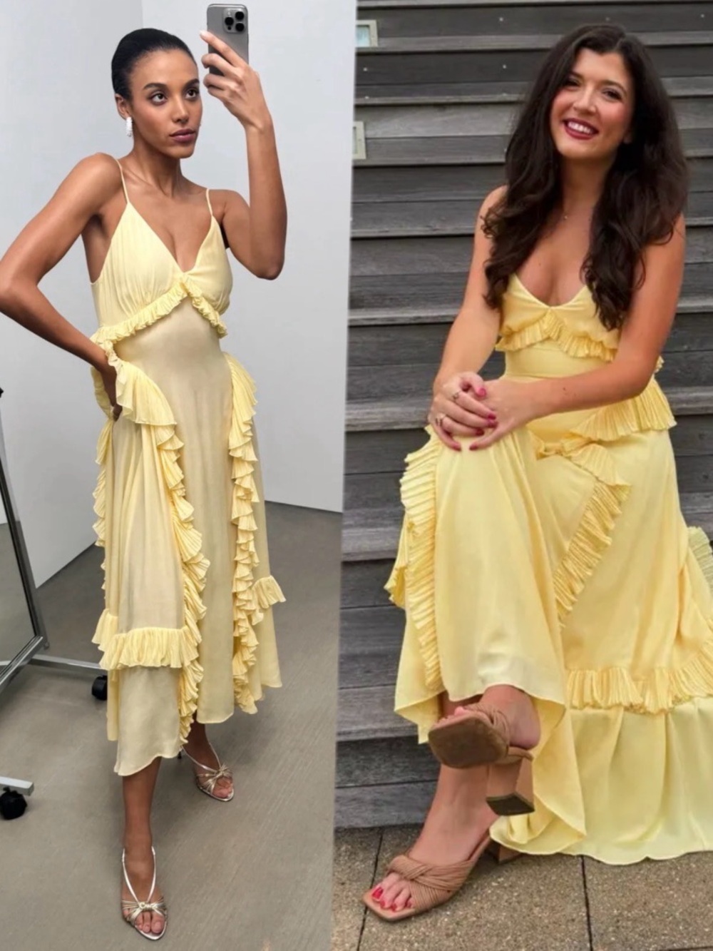 Sea New York Butter Delilah Dress
Yellow Ruffle Trim Spaghetti Strap Maxi Sz 12